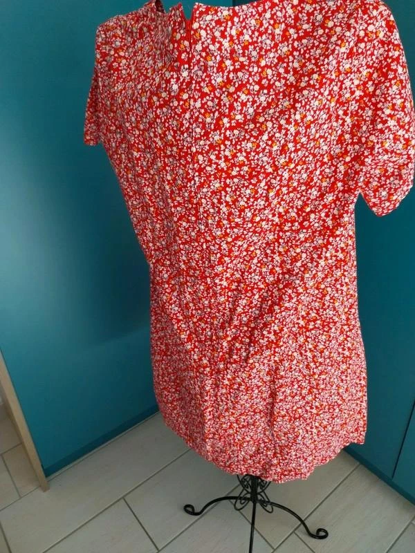 🌺 Robe fleurie artisanale en coton – Taille 46 Pièce unique 🌺 – photo 4